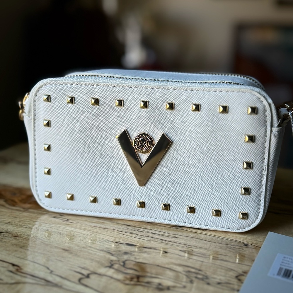NWT Valentino Orlandi White Double Zip Camera Bag